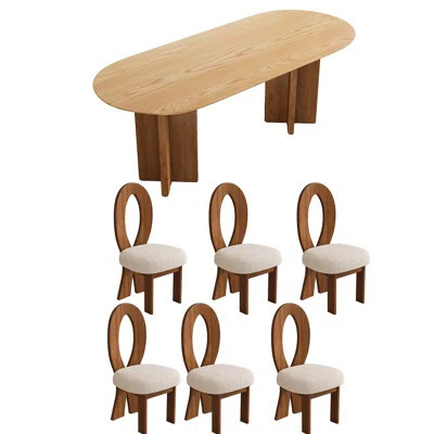 Solid Wood Durable Oval Dining Table Sets. | Wayfair North America