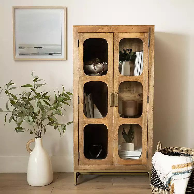 Manu Natural Mango Wood Cabinet | Kirkland's Home