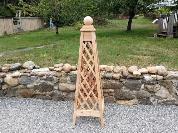 Premium 5' Diamond Trellis Obelisk  Western Red Cedar  | Etsy | Etsy (US)