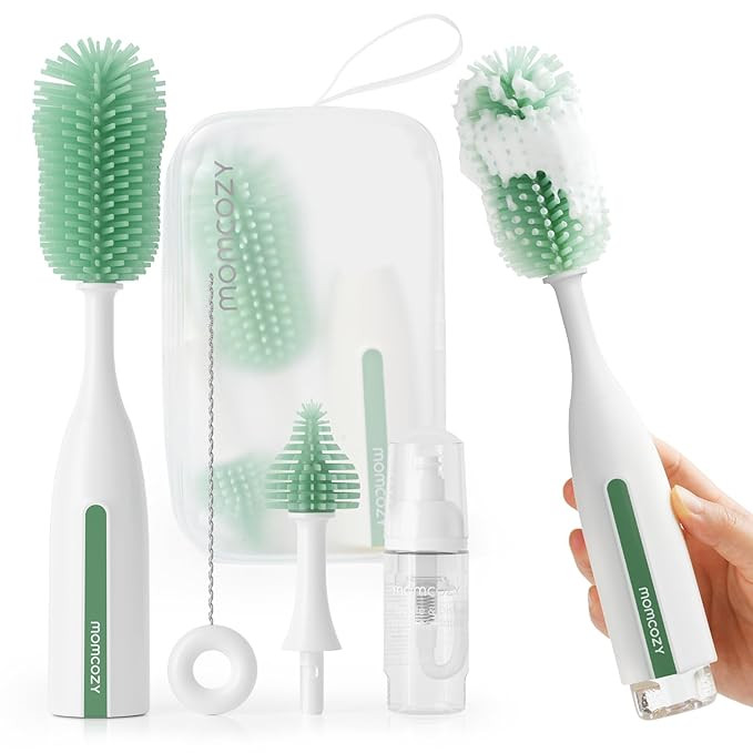 Momcozy Bottle Brush Kit Pro, Innovative Push-Press Design for Deep Cleaning - Bottle Cleaner Bru... | Amazon (US)