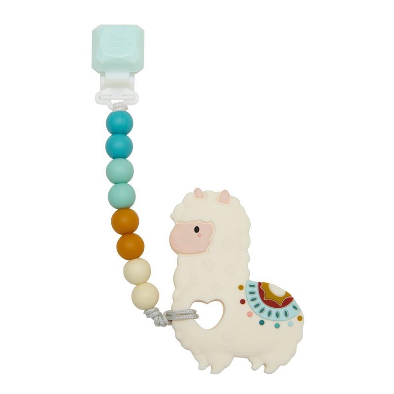 Loulou Lollipop Silicone Teether with Clip - Llama | Target