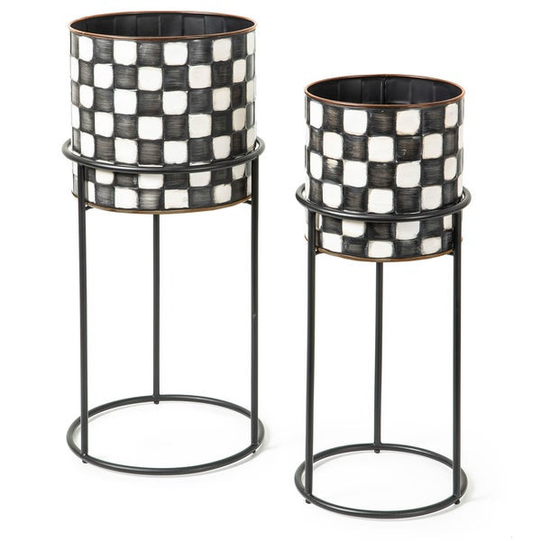 MacKenzie-Childs Check It Out Planters | MacKenzie-Childs