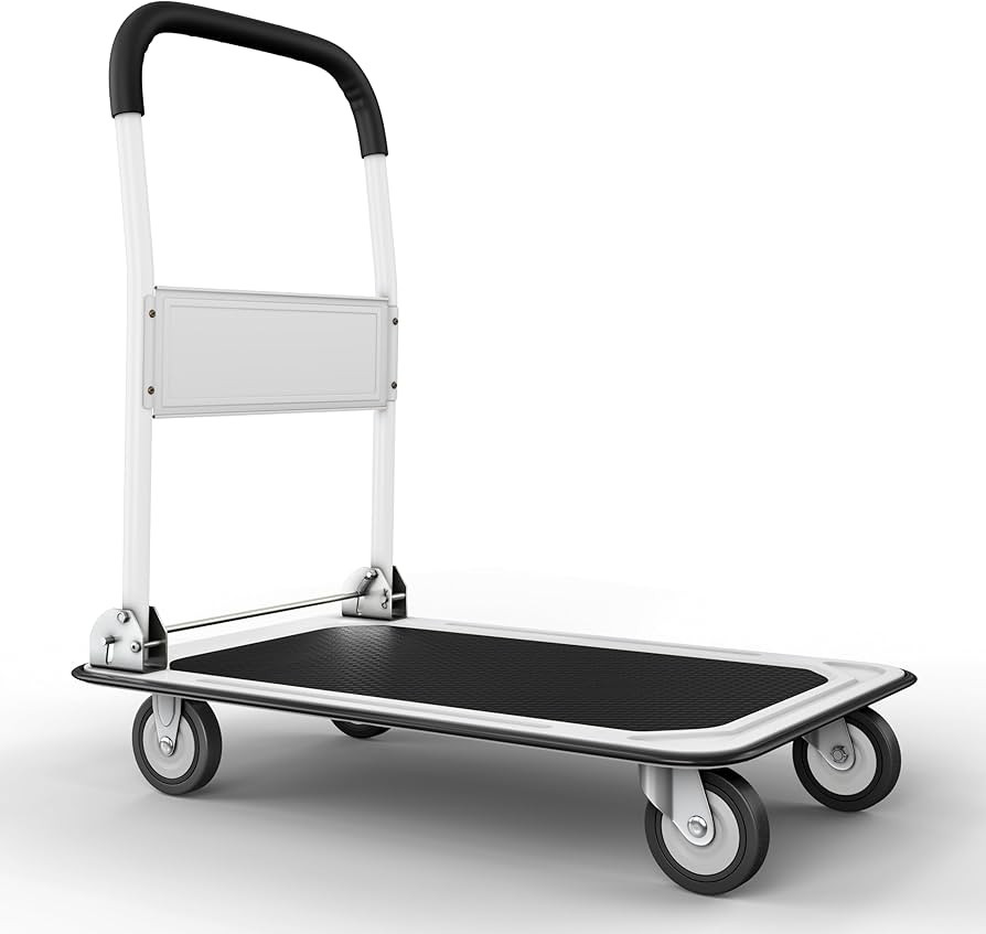 Upgraded Foldable Push Cart Dolly | 330 lbs. Capacity Moving Platform Hand Truck | Heavy Duty Spa... | Amazon (US)