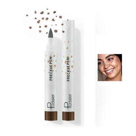 Freckle Pen Lifelike Freckle Makeup Pen Freckle Color Concealer Pen Waterproof Long-lasting Soft Dot Spot Professional Faux Freckles Pen for Natural Effortless Sun Kissed Makeup Dark Brown | Walmart (US)