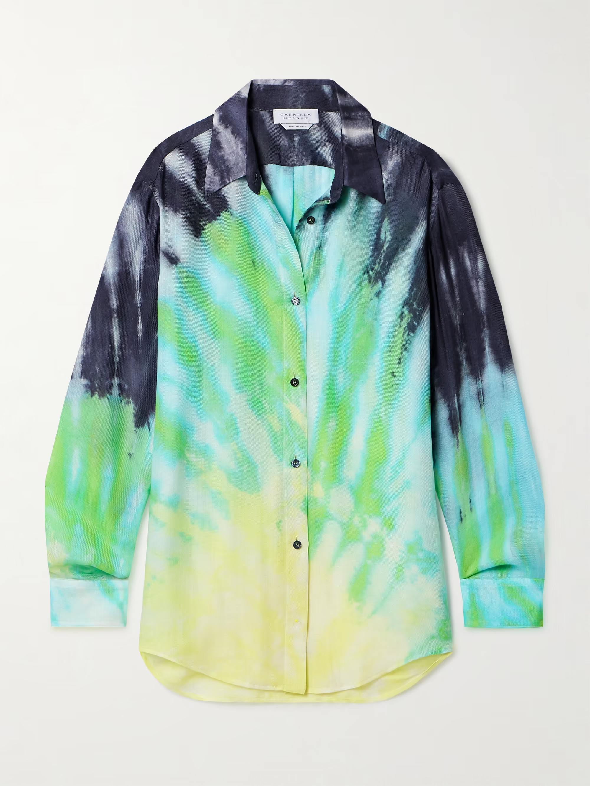 Gabriela Hearst's 'Ferrara' shirt is tie-dyed with vibrant swirls - the pattern is carefully hand... | NET-A-PORTER APAC