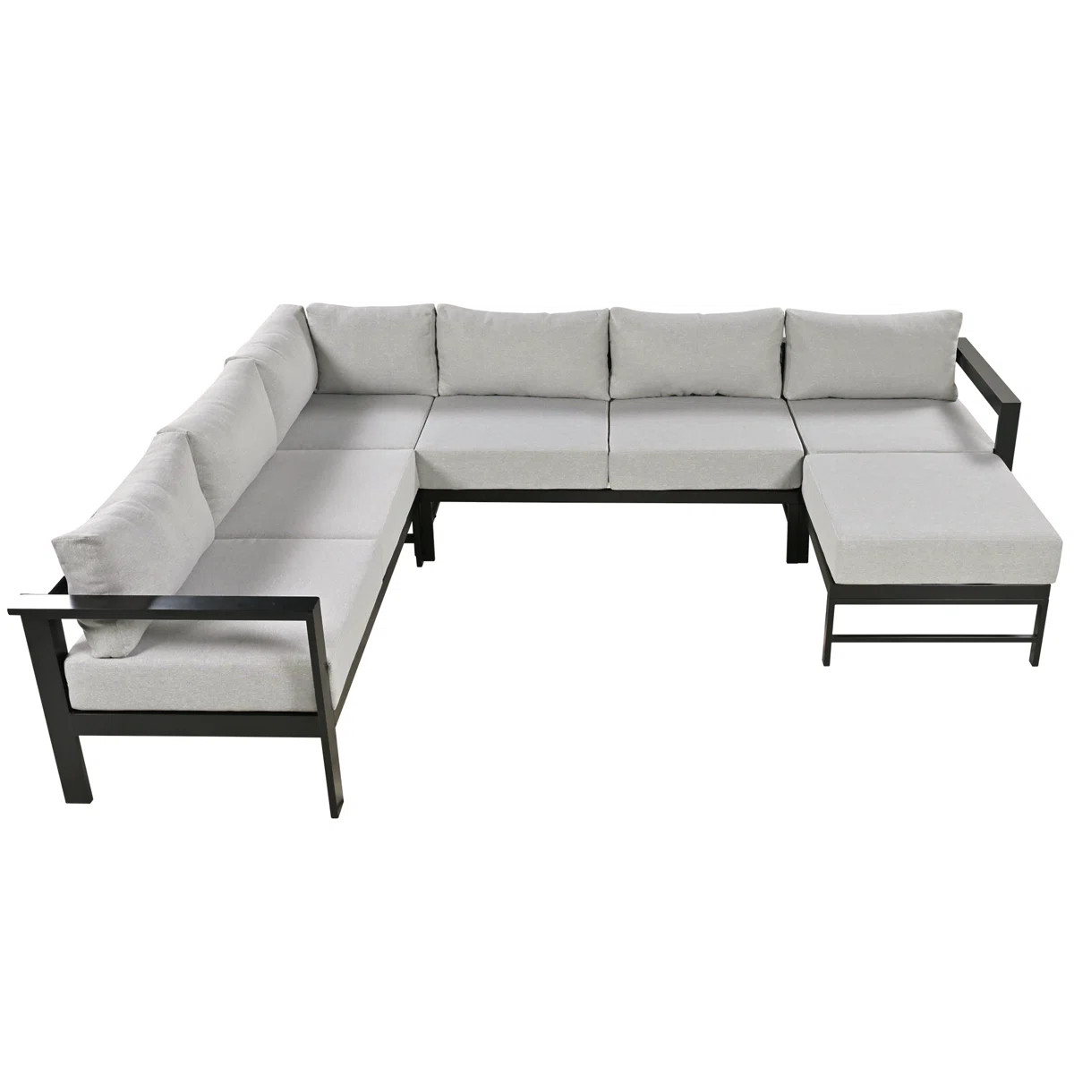 U-Shaped Outdoor Sectional Sofa Set With 5.9'' Ultra-Thick Cushions, All Weather 5-6 Seat Patio C... | Wayfair North America