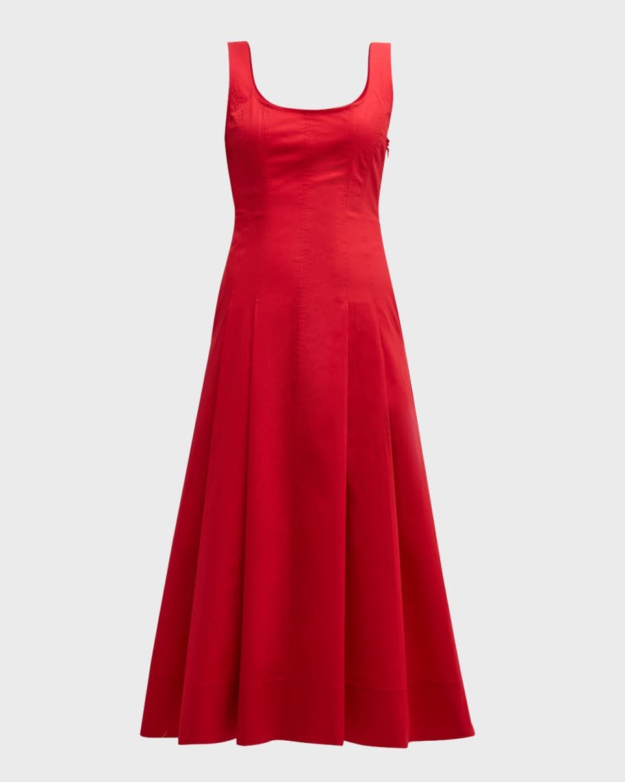 Isabel Sleeveless A-Line Midi Dress | Neiman Marcus