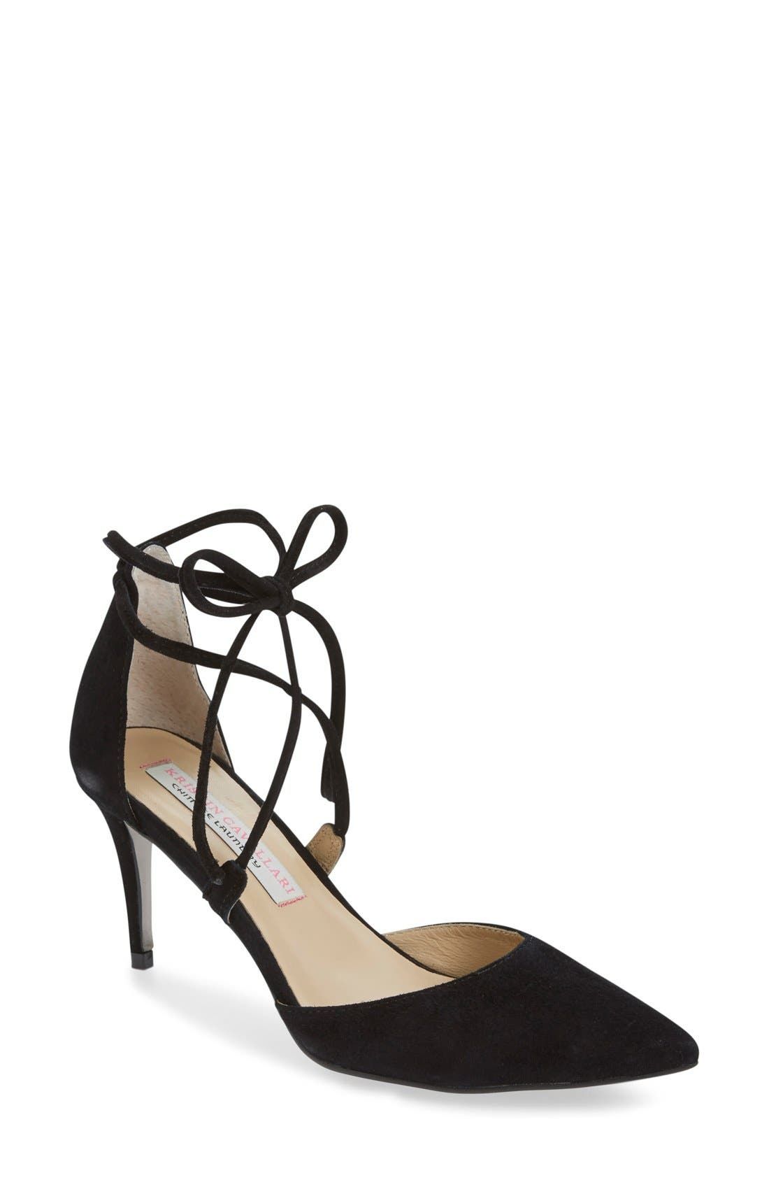 'Opel' Lace-Up Pointy Toe Pump (Women) | Nordstrom