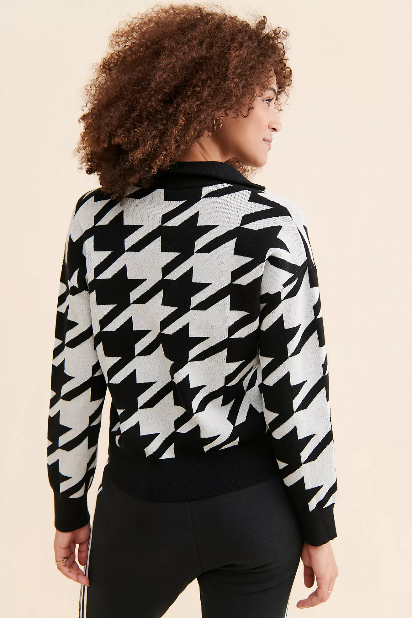 Vigoss Houndstooth Quarter Zip | Anthropologie (US)