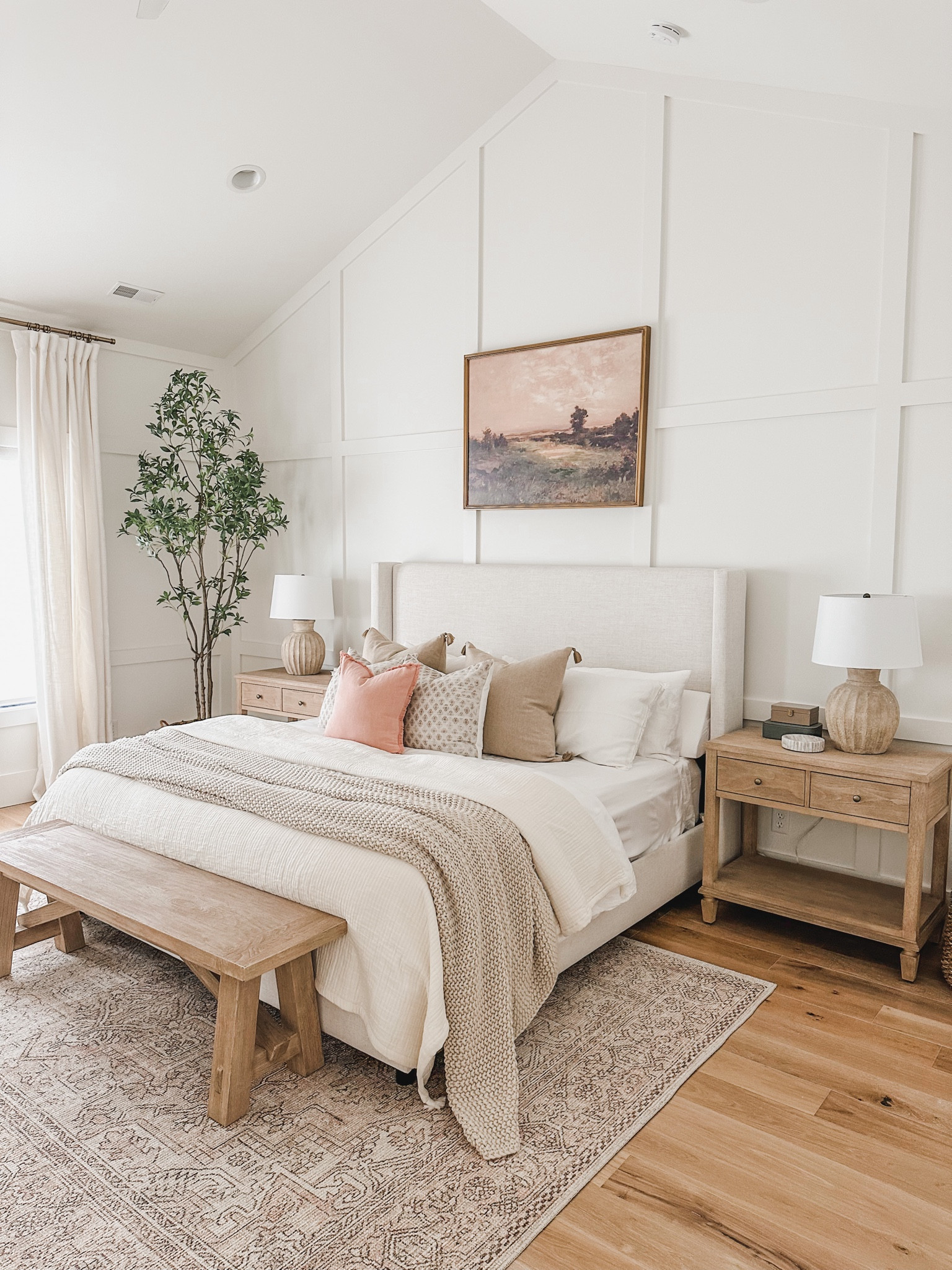 Neutral bedroom with pops of pink!

Primary bedroom style, bedroom furniture, furniture finds, Amazon finds, Target finds, world market, joss and main, upholstered bed, faux linen curtains, becki owens rug, light wood furniture, shop the look! 

#LTKstyletip #LTKFind #LTKhome