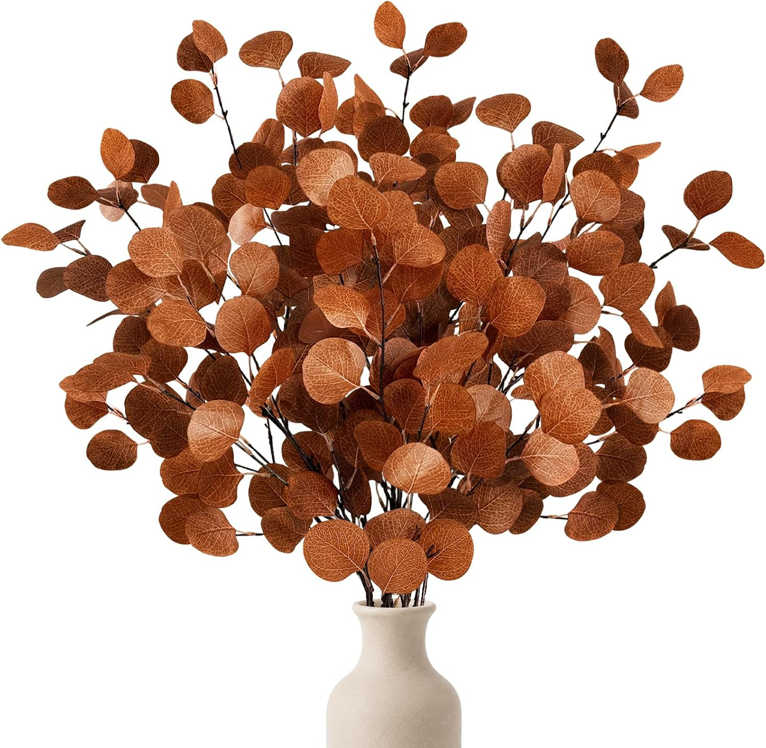 Fall Decor Artificial Eucalyptus Stems 6Pack 35.4" Autumn Leaves Branches | Amazon (US)
