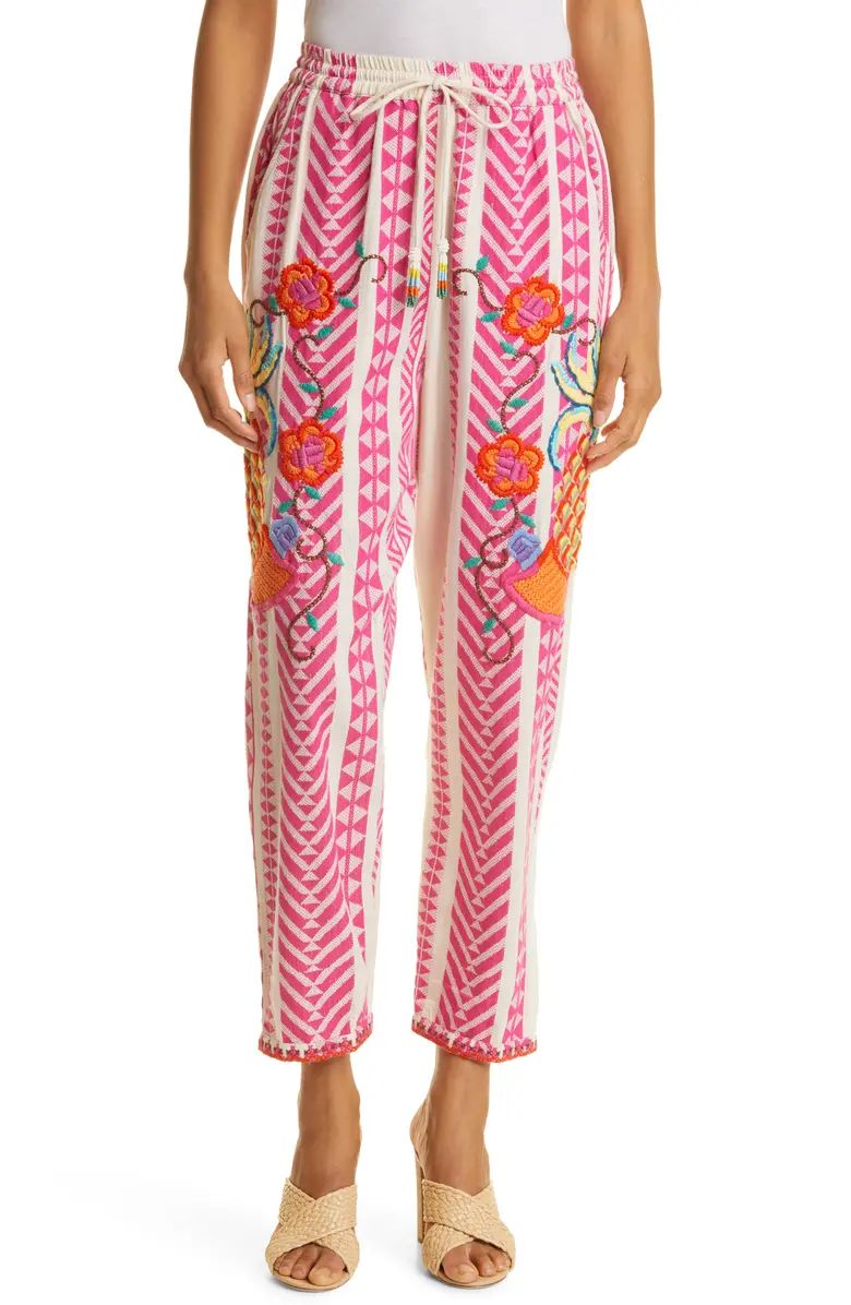 Jacquard Embroidered Pants | Nordstrom
