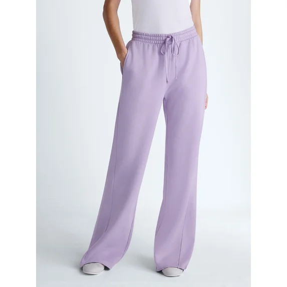Scoop Women's and Women's Plus Mineral Wash Fleece Flare Leg Sweatpant, Sizes XS-4X | Walmart (US)