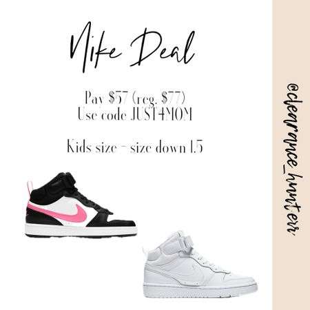 Pay $57.XX (reg. $77) on Nike sneakers now! Use code Just4MOM! Kids size - size down 1.5! @nike #nike 

#LTKstyletip #LTKsalealert #LTKshoecrush