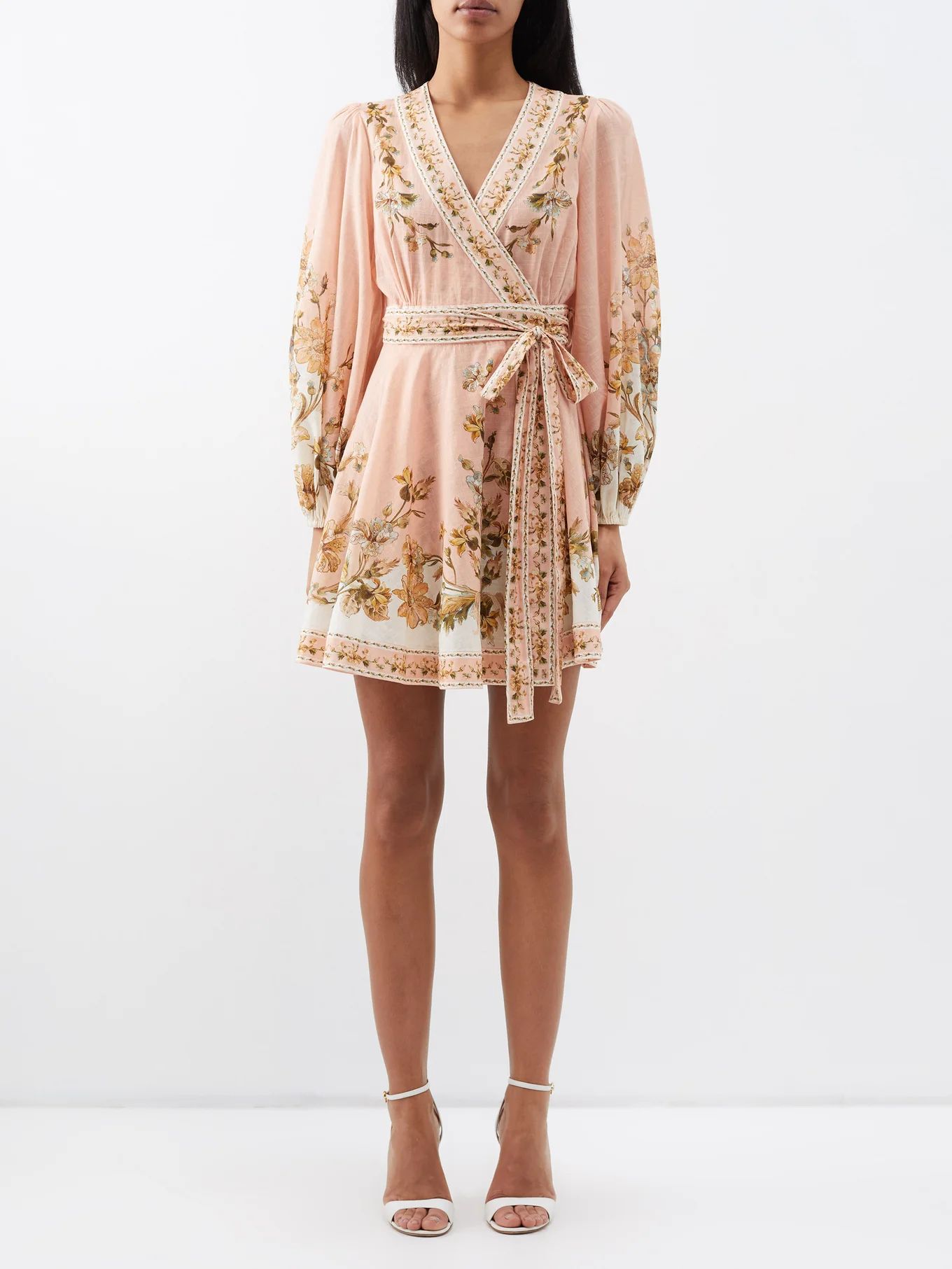 Chintz floral-print slubbed-linen dress | Zimmermann | Matches (US)