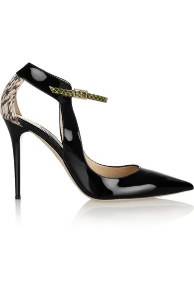 Mystic patent-leather and elaphe pumps | NET-A-PORTER (UK & EU)