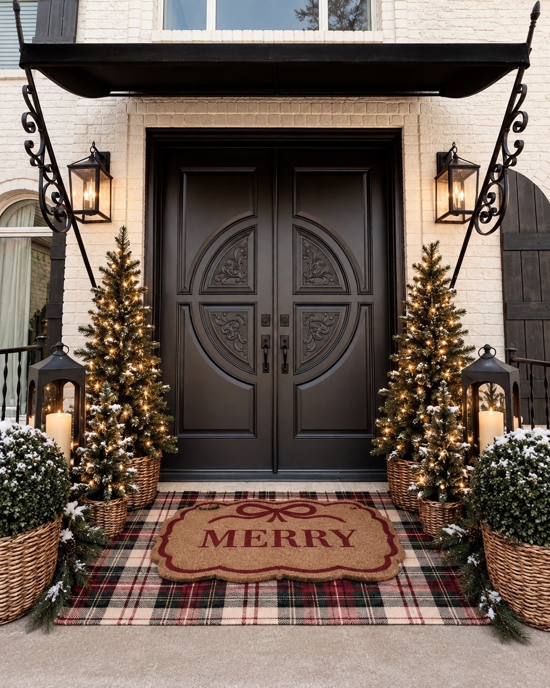 The prettiest front door set up ♥️🎄

#LTKdayinmylife #LTKSeasonal #LTKHome