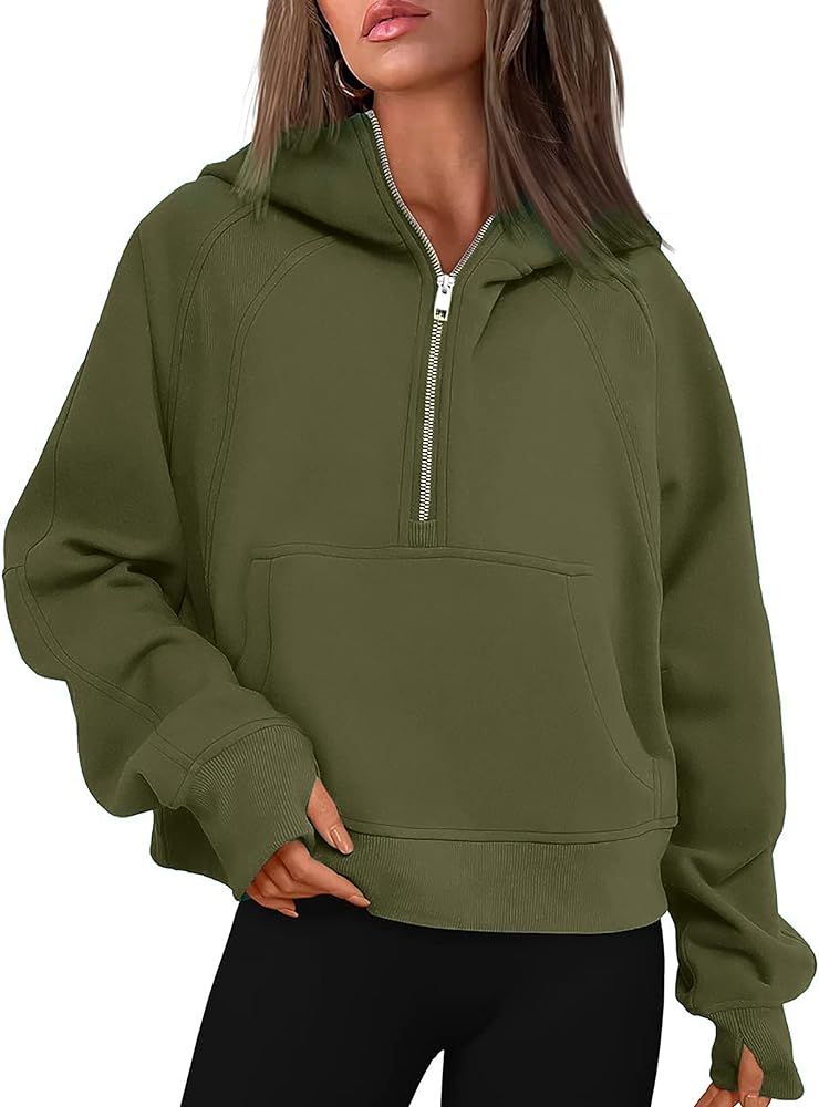 Hoodie Women's Sweat Jacket Hooded Jacket with Fleece Lining Basic Zip Up Hoodie Pullover Winter ... | Amazon (DE)