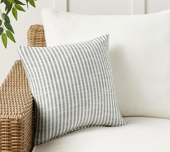 Performance Petite Striped Outdoor Pillow | Pottery Barn (US)