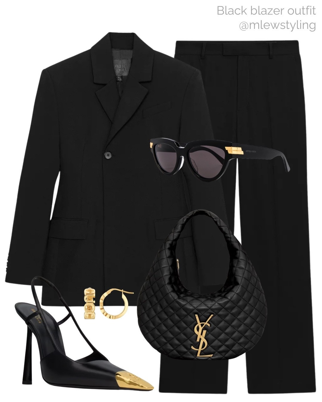 Matching set from Zara ✨

Tags: fall workwear, autumn office outfit, black blazer, black tailored pants, ysl quilted bag, saint Laurent stiletto heels, chic date night outift 

#LTKWorkwear #LTKShoeCrush #LTKParties