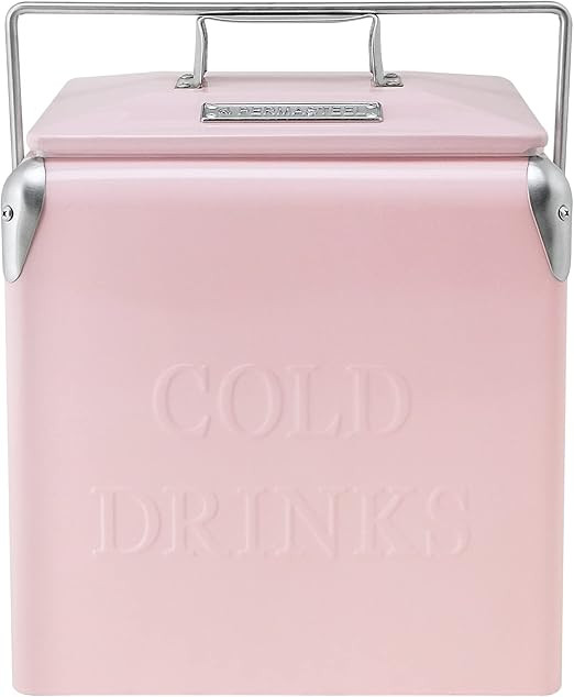 Permasteel 14-Quart Small Cooler Ice Chest | Retro Vintage Classic Style Hard Metal Cooler, PS-A2... | Amazon (US)