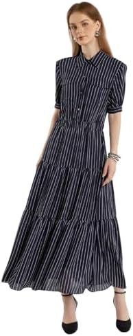 SIXDO Chiffon Flared Dress for Women, Long Maxi Dress, Womens 2025 Flowy Casual Spring and Summer... | Amazon (US)