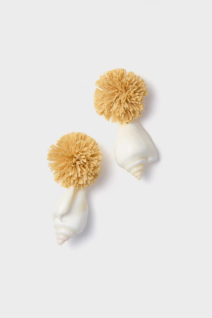 Shell and Pom Elaine Earrings | Tuckernuck (US)