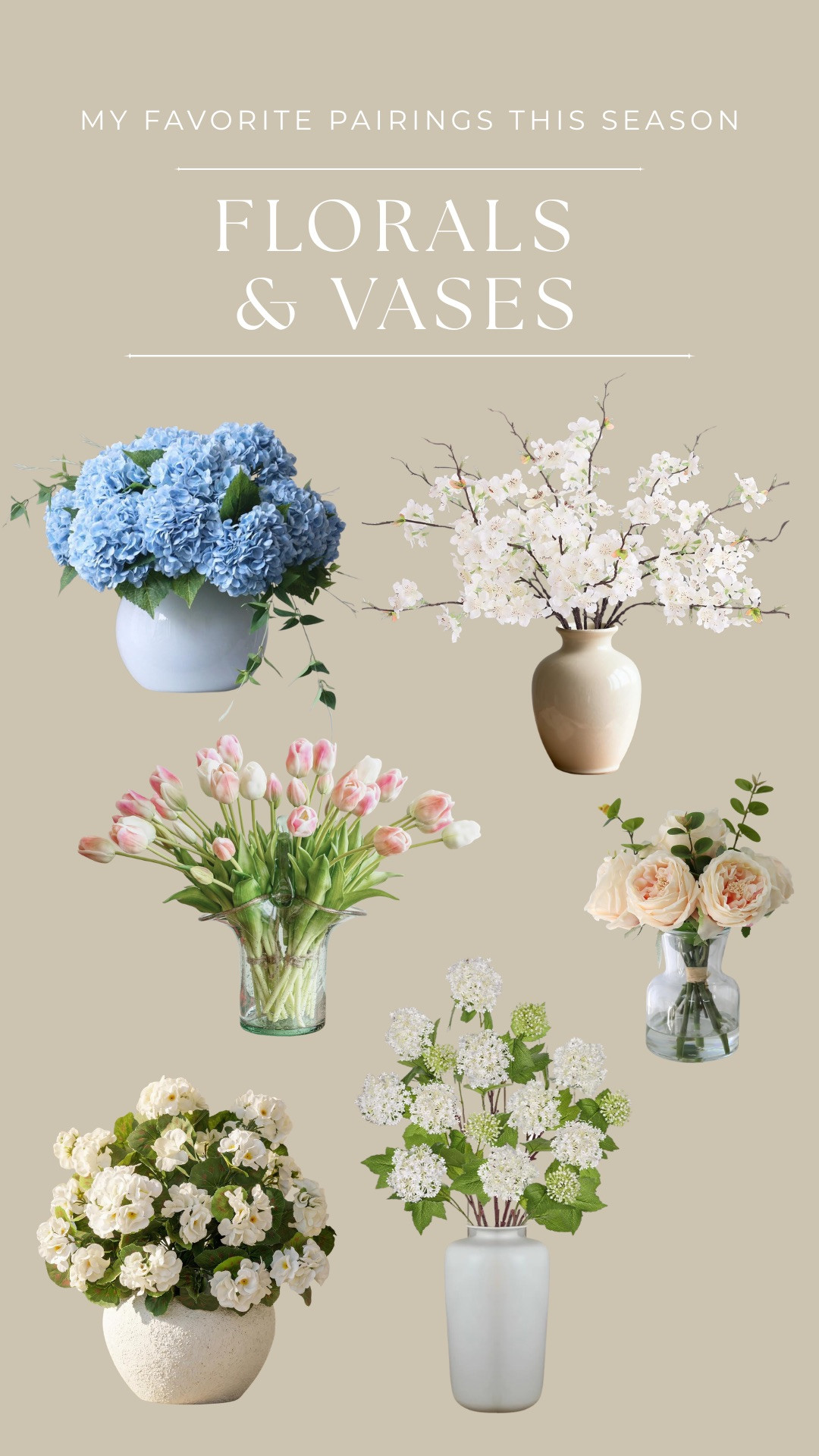 Okay but faux florals and vases are always such a good styling combo. The soft stems, pretty shapes, and neutral vessels instantly make shelves, tables, and consoles feel finished and thoughtfully layered. It’s fresh, timeless, and the easiest way to bring life into a space without any upkeep. ✨

• • Faux florals and vases, vase styling, shelf styling, table styling, neutral home decor, floral decor, home styling, timeless decor, chic home accents 

 #LTKHome