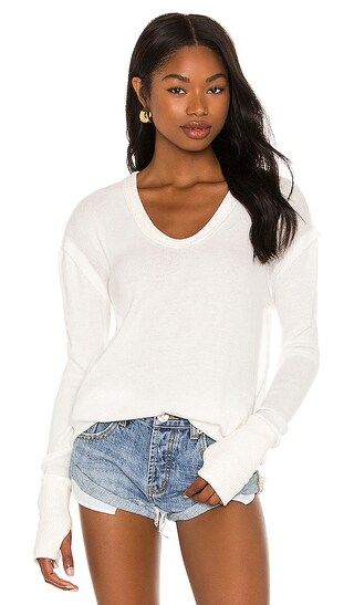 x We The Free Colby Long Sleeve Tee in Ivory | Revolve Clothing (Global)