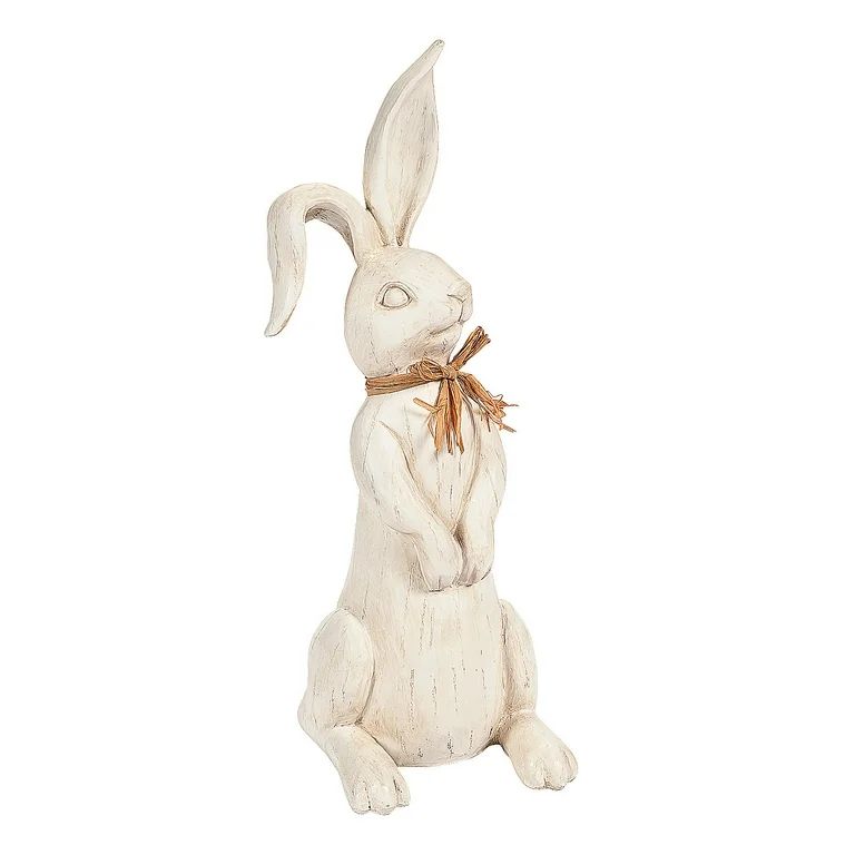 Fun Express 15.5 Inch Tall Rustic Easter Rabbit Figurine Farmhouse Easter Home Decor, Table Top a... | Walmart (US)