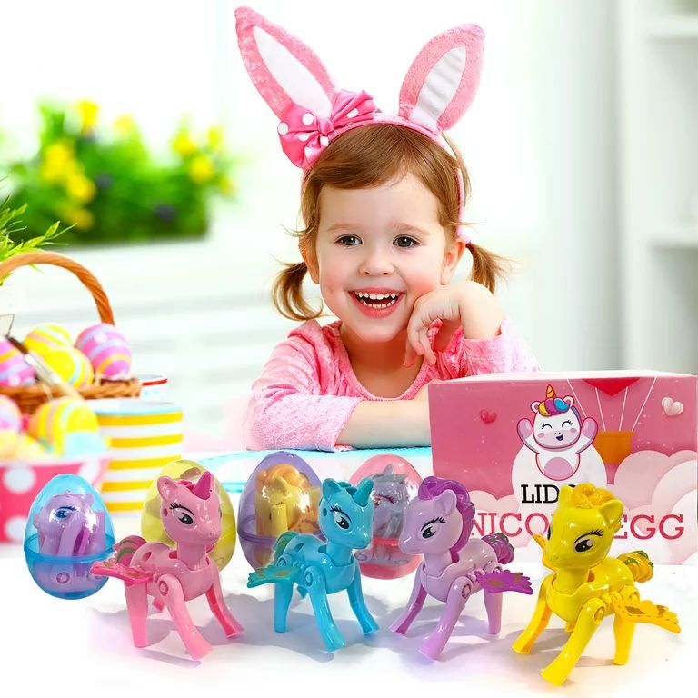 Lidor Easter Unicorn Egg Toys Party Favors Prefilled Easter Eggs Jumbo Pack of 8 | Walmart (US)