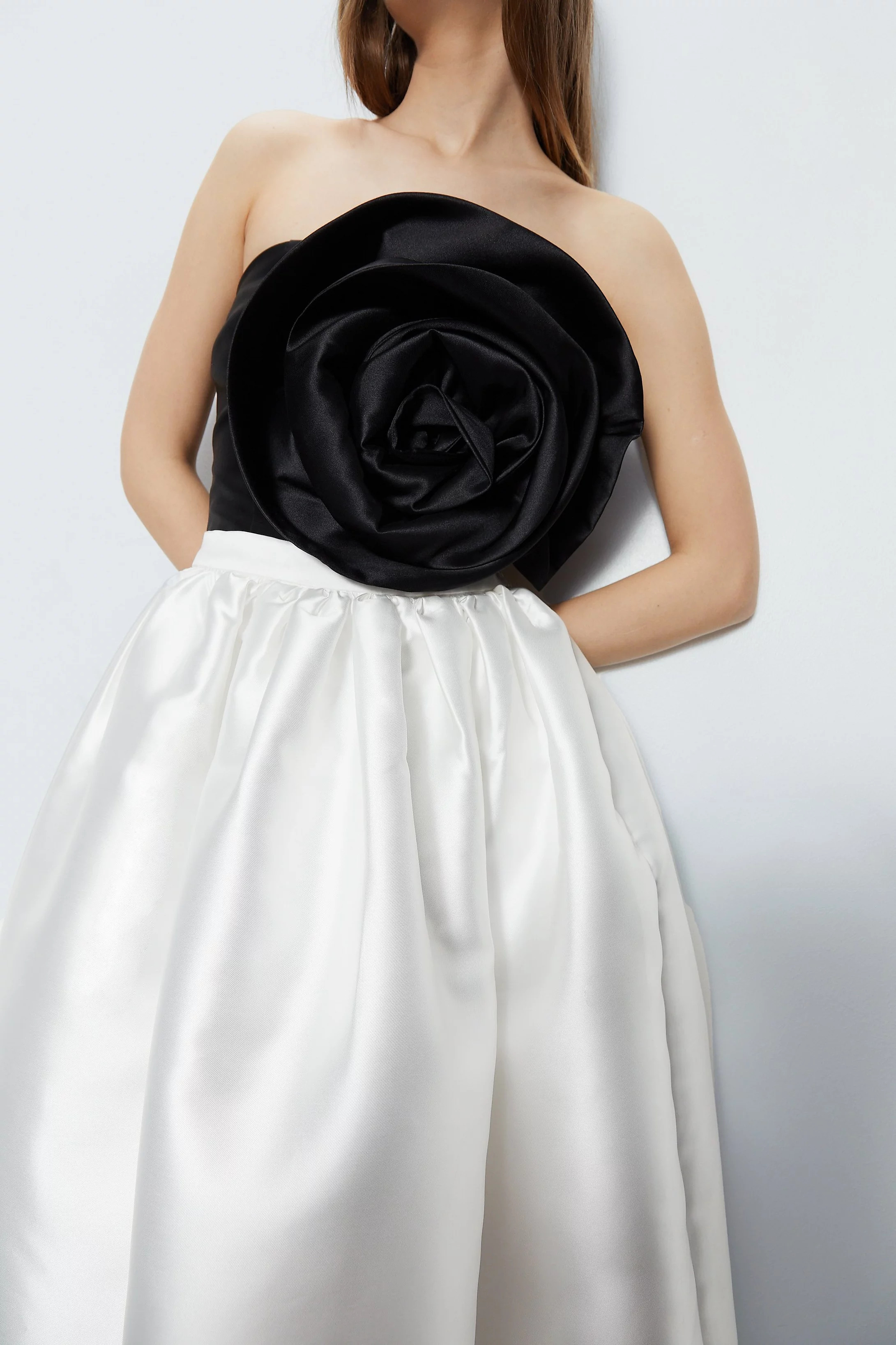 Premium Satin Twill Midi Full Skirt | Warehouse UK & IE