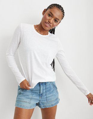 Aerie Long Sleeve Crewneck T-Shirt | Aerie