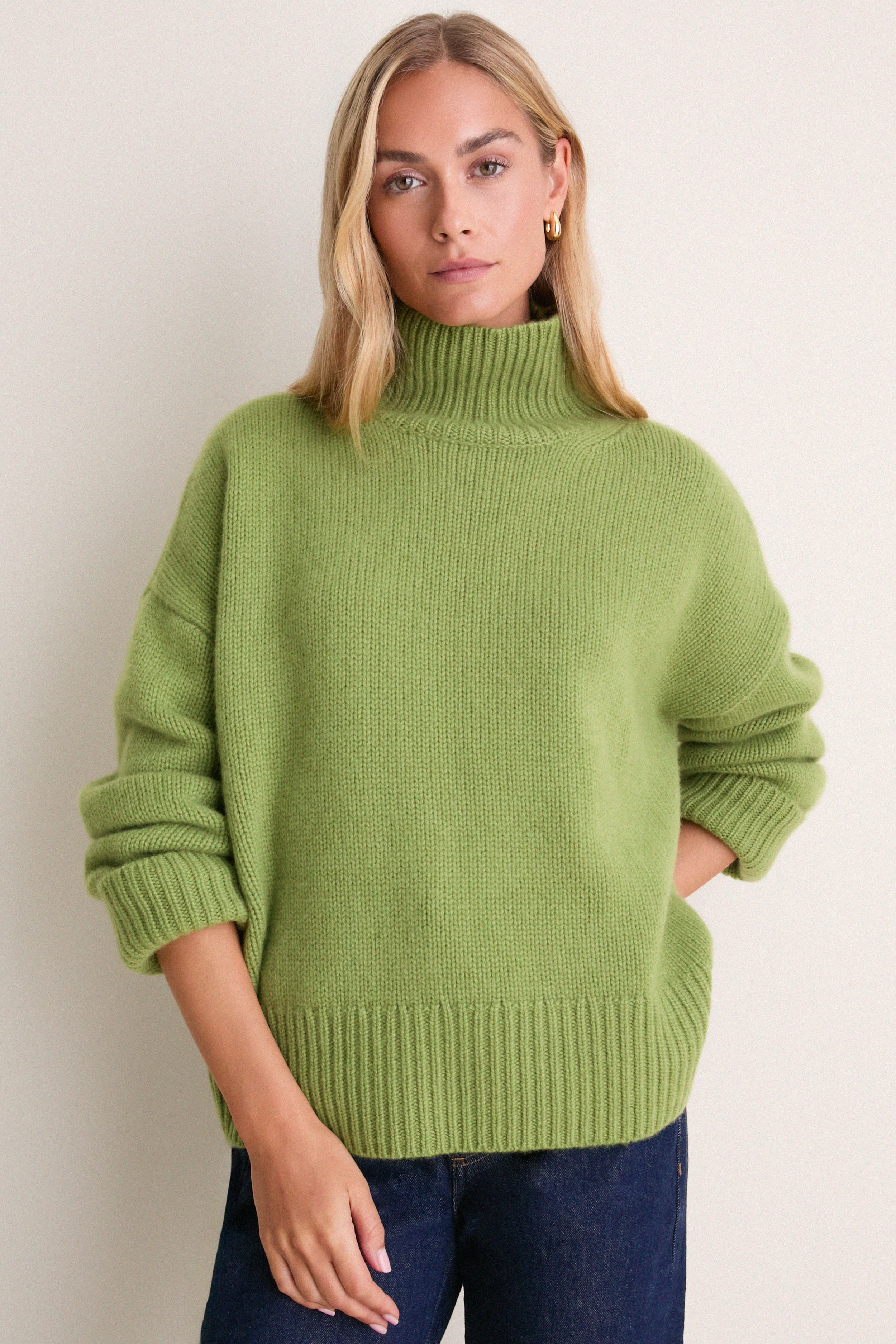 Peridot Cashmere Hannah Turtleneck Sweater | Tuckernuck (US)