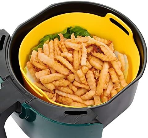 Air Fryer Silicone Pot, 8.86” Replacement of Parchment Paper Liners & Air Fryer Liners, Food Safe Re | Amazon (US)