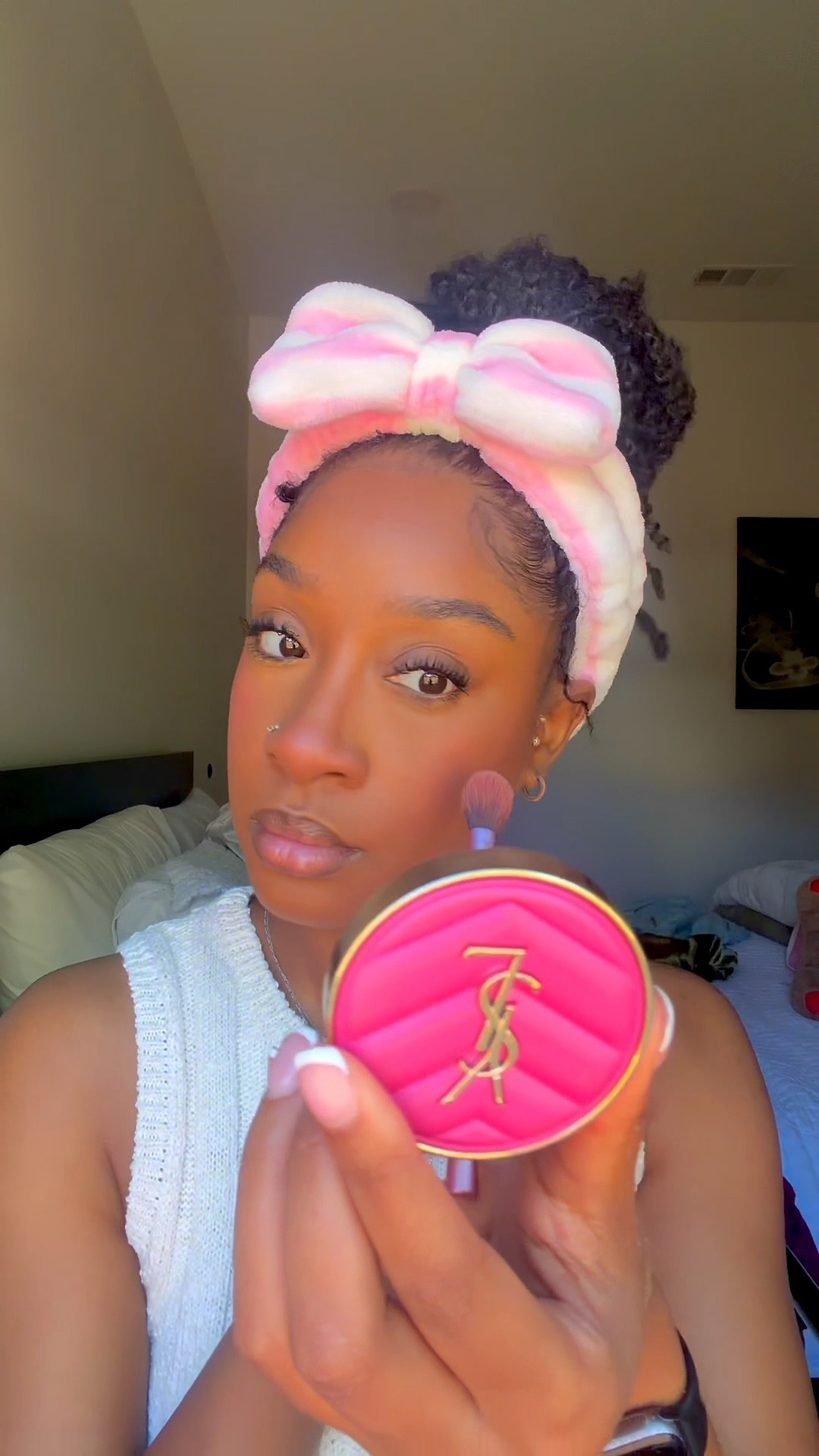 Getting dolled up using YSL Beauty blush and mascara!

#LTKdayinmylife #LTKBeauty #LTKselfcare
