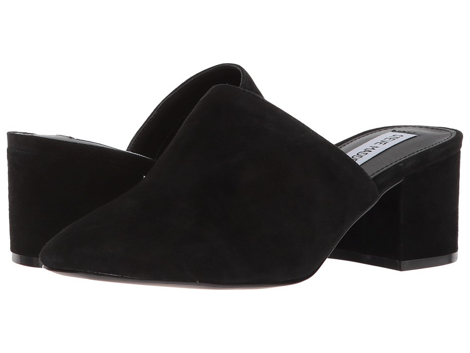 Steve Madden Notch (Black Suede) Women's Clog/Mule Shoes | Zappos