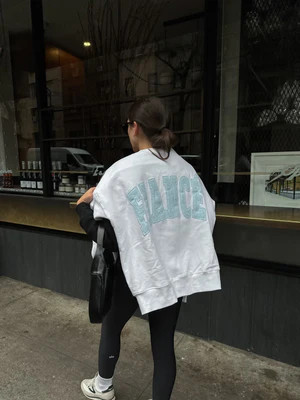 FIANCE SWEATSHIRT WHITE/LT BLUE | The Bar