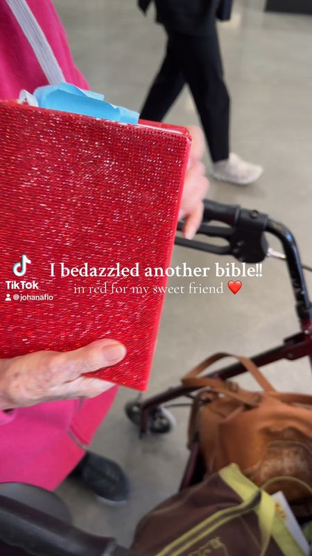 I bedazzled another bible!! *
This sweet lady had a special bible and the leather was falling off, so I had to add a layer of wall paper to change the color and add extra protection under the rhinestones. She is a @Chiefs and specially a #patrickmahomes fan so it had to be red
This rhinestone sheets are definetly my favorite amazon purchase. You will see me bedazzling everything!
Check out the how to video on my page! (for my black cover bible) I love sparky things, My english bible is glittery pink but l've had a hard time finding a NVBLA translation (in spanish) that looks girly, so l decided to DIY something...
What do you think??


#bible #bedazzle #amazonfinds #girlygirl

#LTKOver40 #LTKStyleTip #LTKFamily