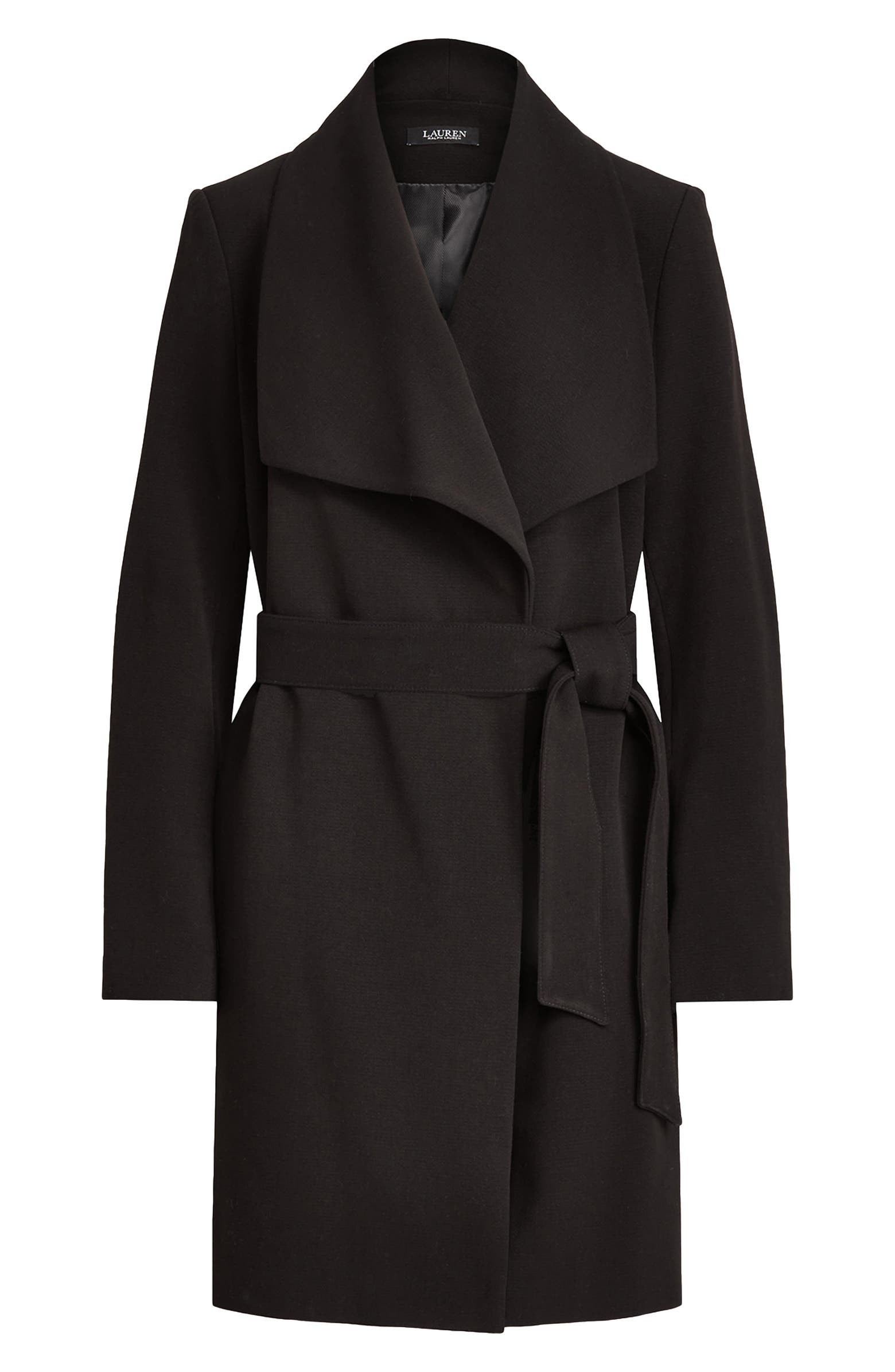Belted Drape Front Coat | Nordstrom
