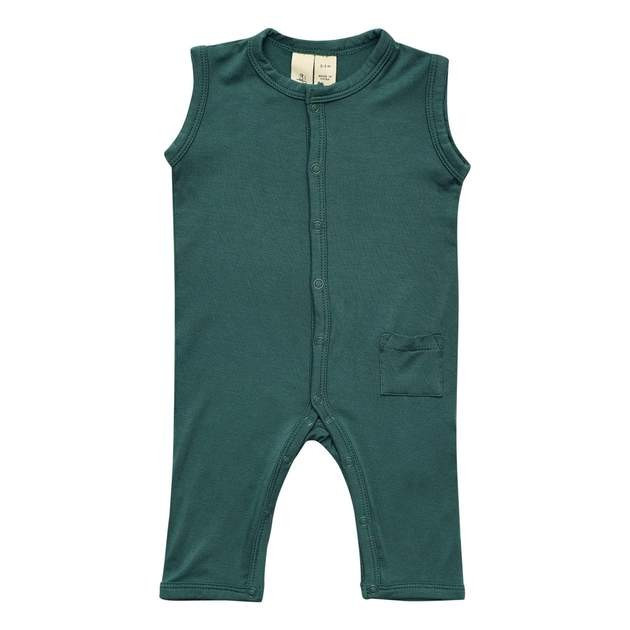 Sleeveless Romper in Emerald | Kyte BABY