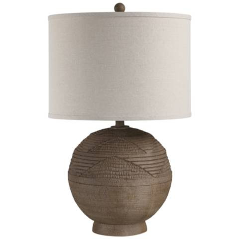 Everren Malya 25.5" Height Table Lamp, Textured Brown | Lamps Plus