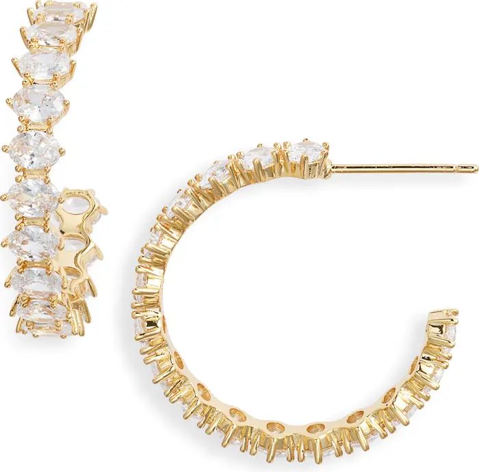 Kendra Scott Cailin Cubic Zirconia Hoop Earrings | Nordstrom | Nordstrom