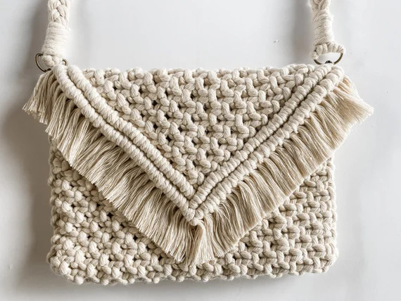 Boho Crossbody Macrame Handmade Purse/bag/clutch With Flap and | Etsy | Etsy (US)