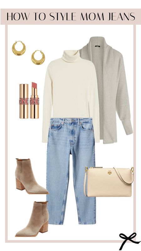 Pair your mom jeans with a tucked in turtle neck, pretty coat, and booties for a classic look! 

#LTKitbag #LTKstyletip #LTKshoecrush
