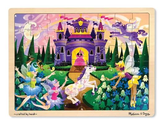 Melissa & Doug Fairy Fantasy Wooden Jigsaw Puzzle With Storage Tray (48 pcs) | Walmart (US)