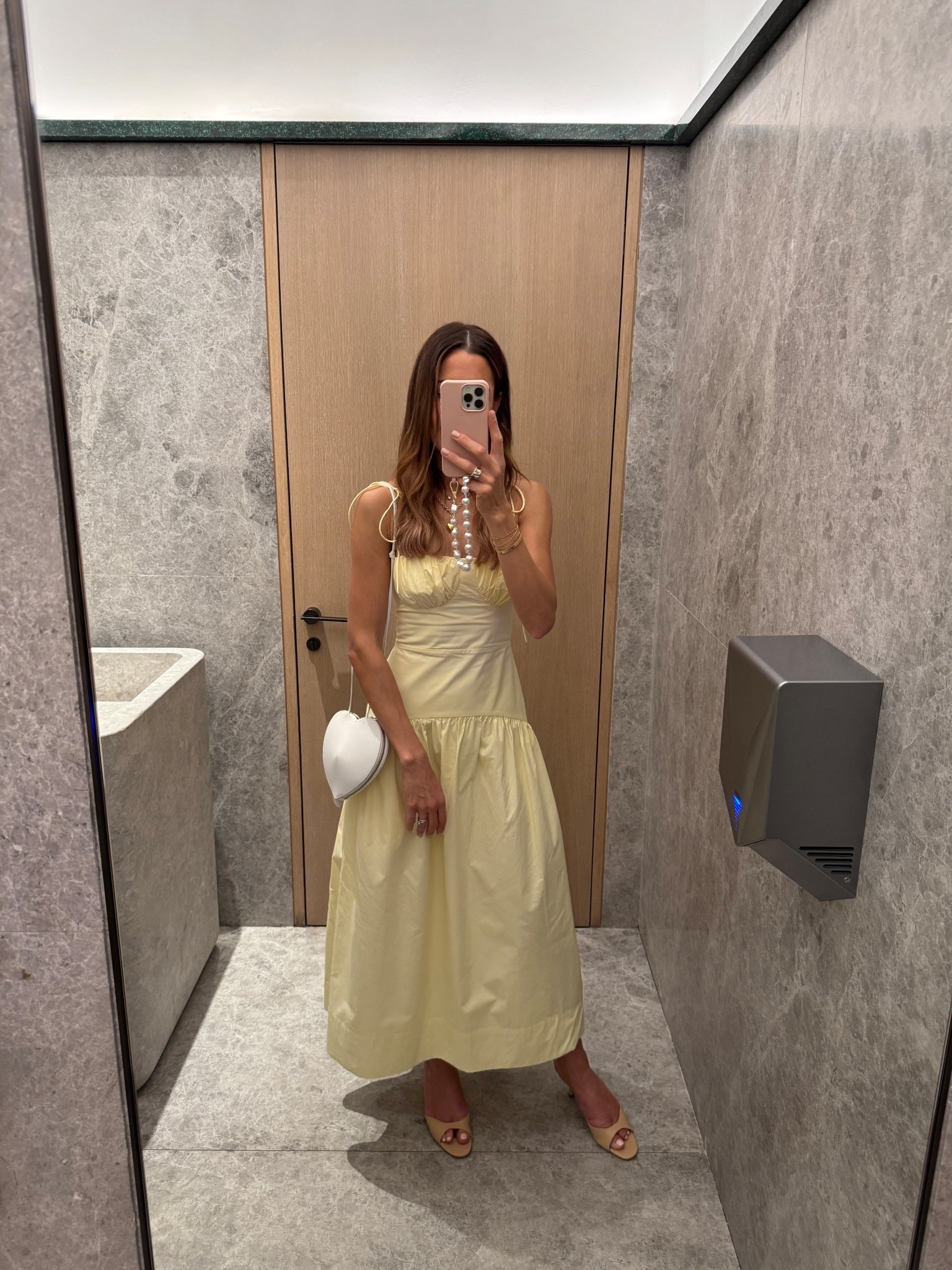 Yellow dress 💛 Heart bag 🤍 Gold heart necklace 💫

#LTKsummer #LTKuk #LTKstyletip