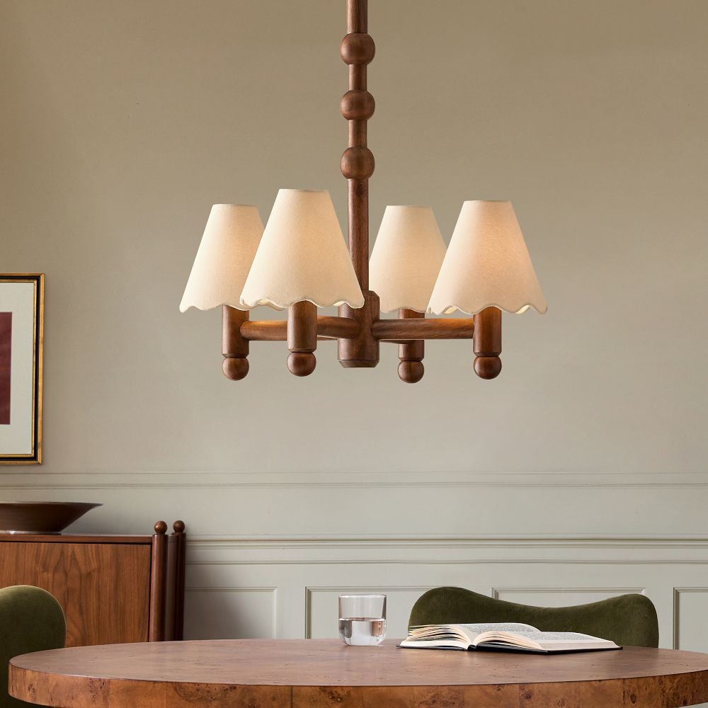 Pierce & Ward 4-Light Wood Chandelier (22") | West Elm (US)