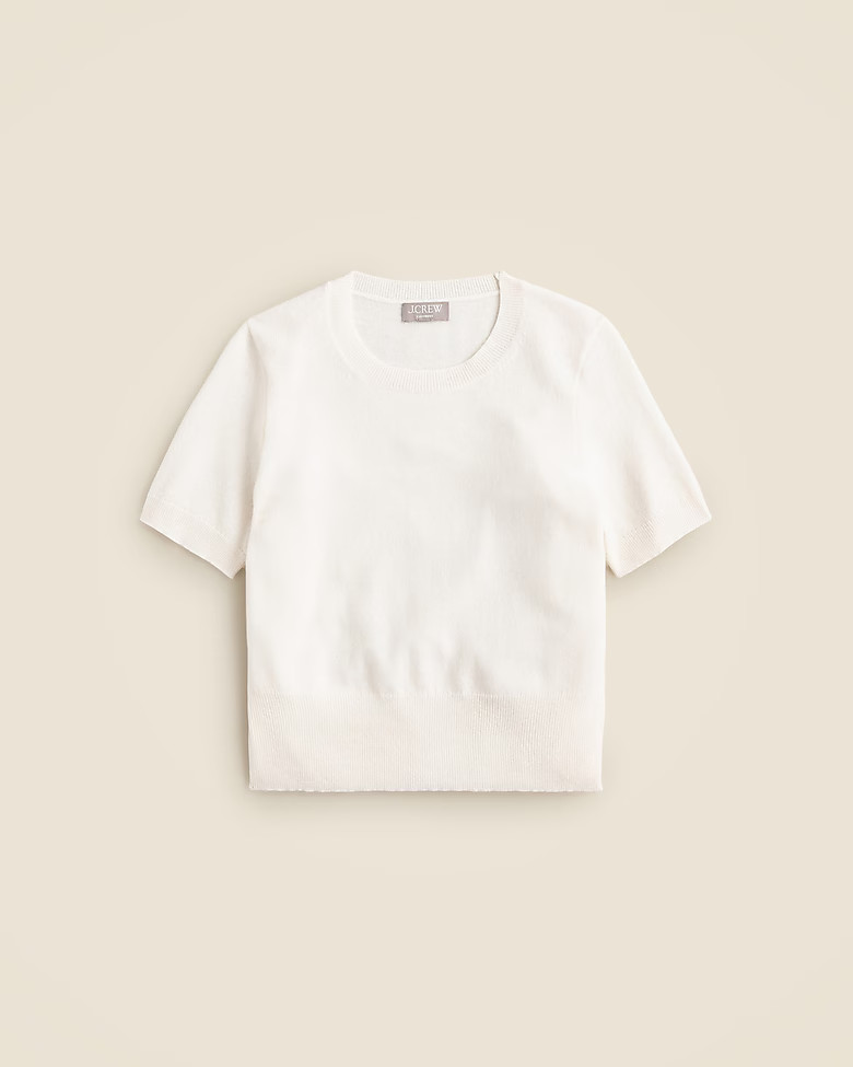 Cashmere shrunken T-shirt | J. Crew US