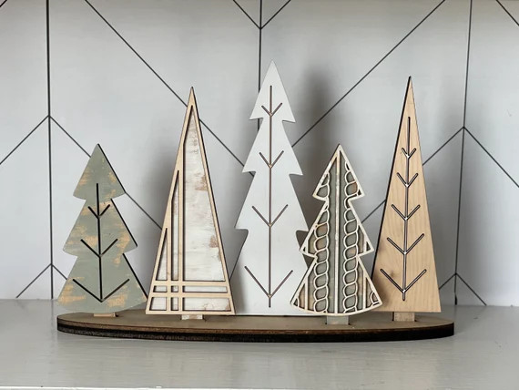 Modern Decorative Christmas Trees  Hand-crafted Modern - Etsy | Etsy (US)